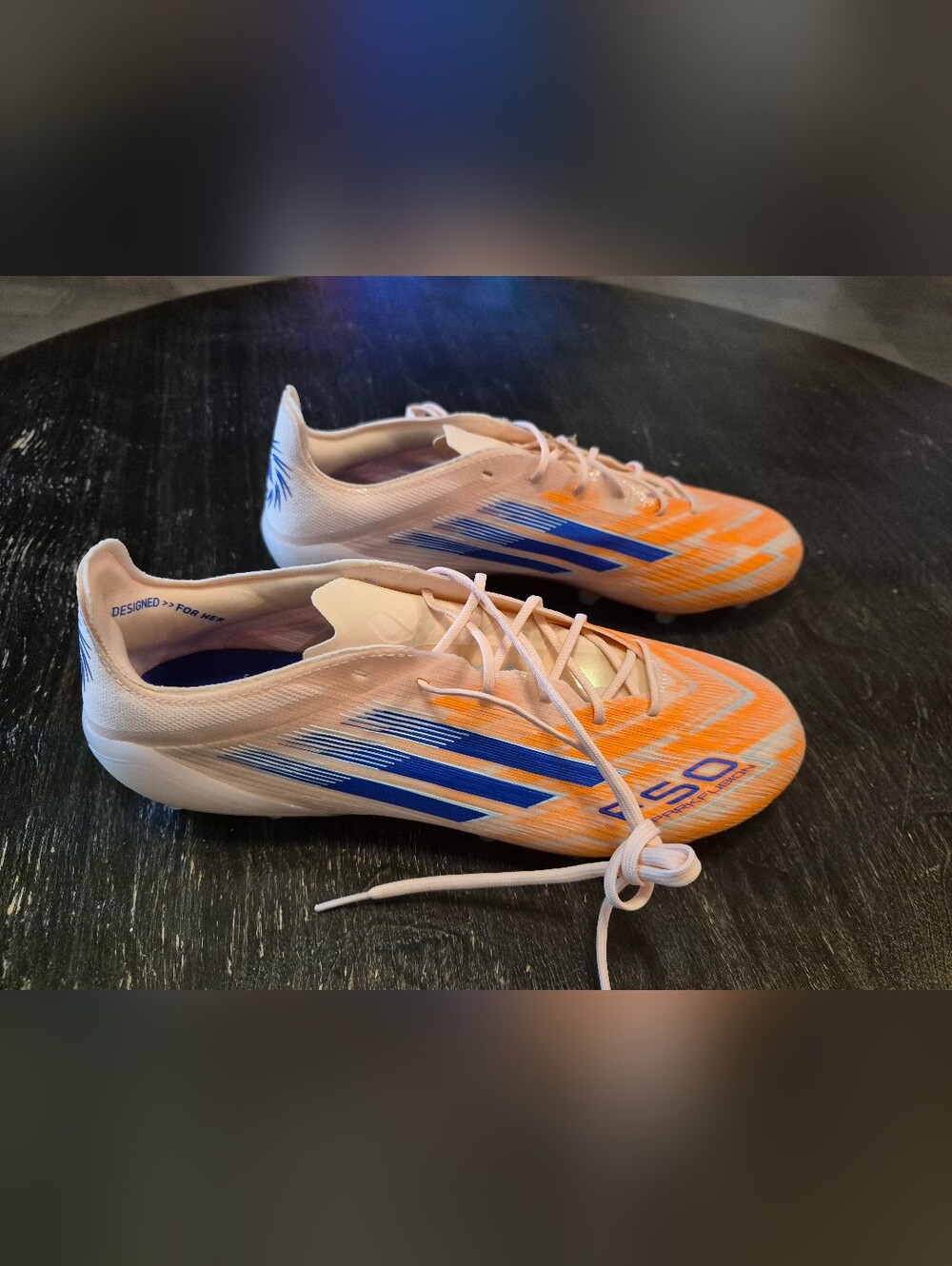Adidas Womens F50 Sparkfusion Elite Low Soccer Cleat, Bliss Orange - Picture 10 of 15